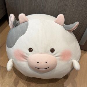 Miniso Adorable White and Pink Cow Plush 28cm/11.1in.